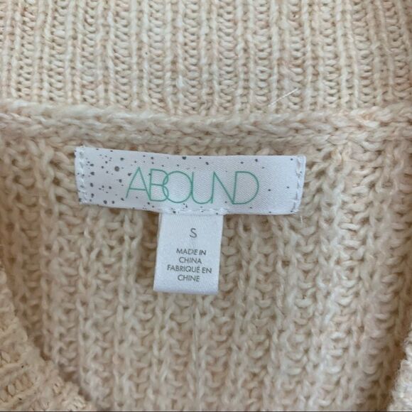 Abound Beige Oatmeal Light Heather Cozy Mock Neck Dolman Tunic Sweater - Picture 7 of 8